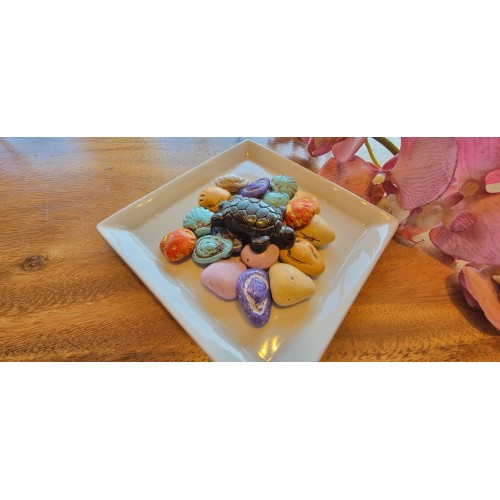 Dark Chocolate Turtle with Candy Shells